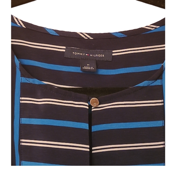 Tommy Hilfiger Sleeveless Stipped Blouse - Picture 7 of 11